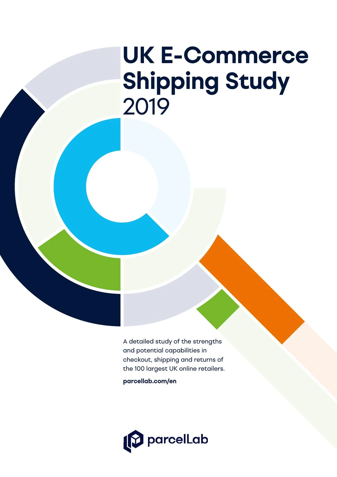 Cover of the parcelLab UK E-Commerce Shipping Study 2019