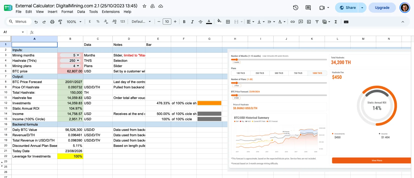 The checkout slider model beside the interface a customer sees