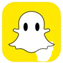 Snapchat's iconic ghost logo on yellow background