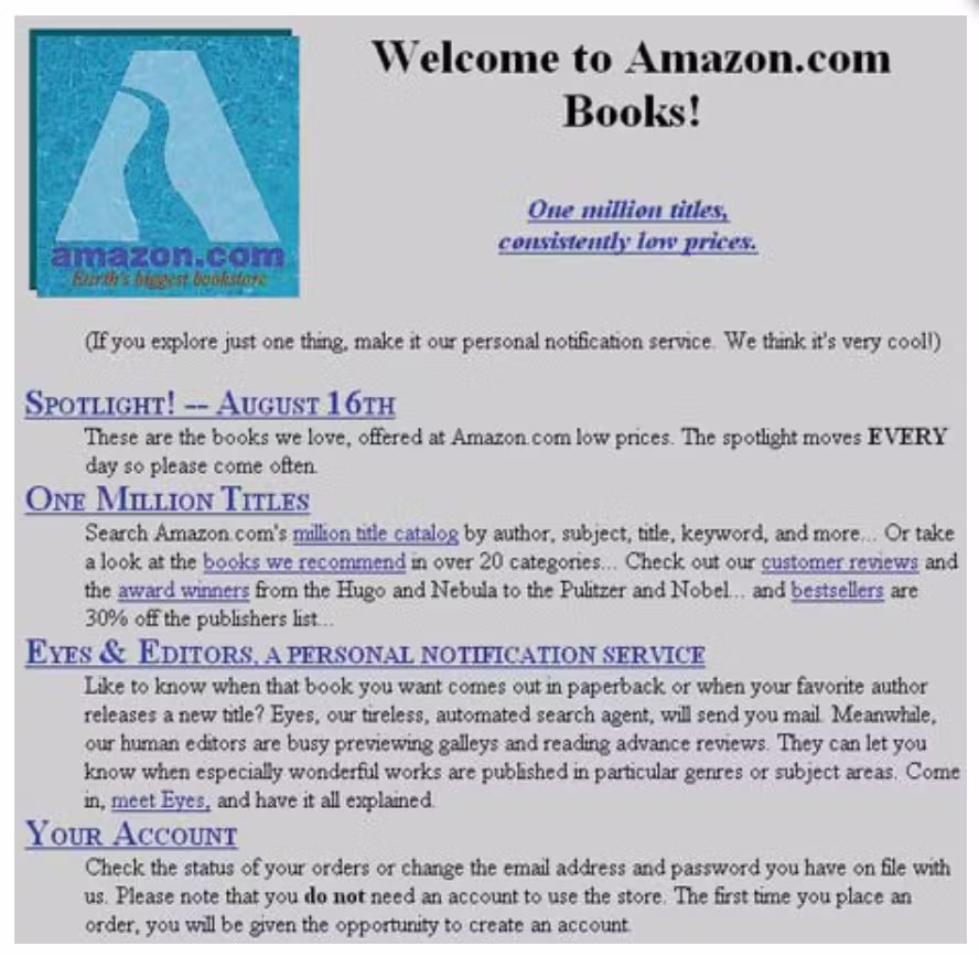 Amazon Early Days – Jeff Bezos Garage Startup with Book Selling Amazon's early online bookstore