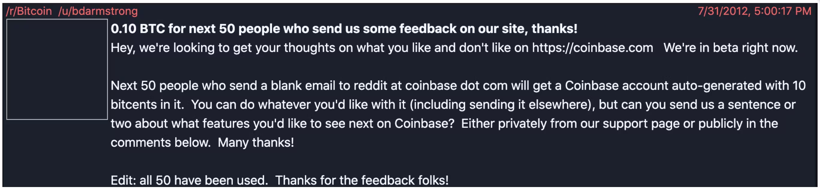 Coinbase's early traction strategy