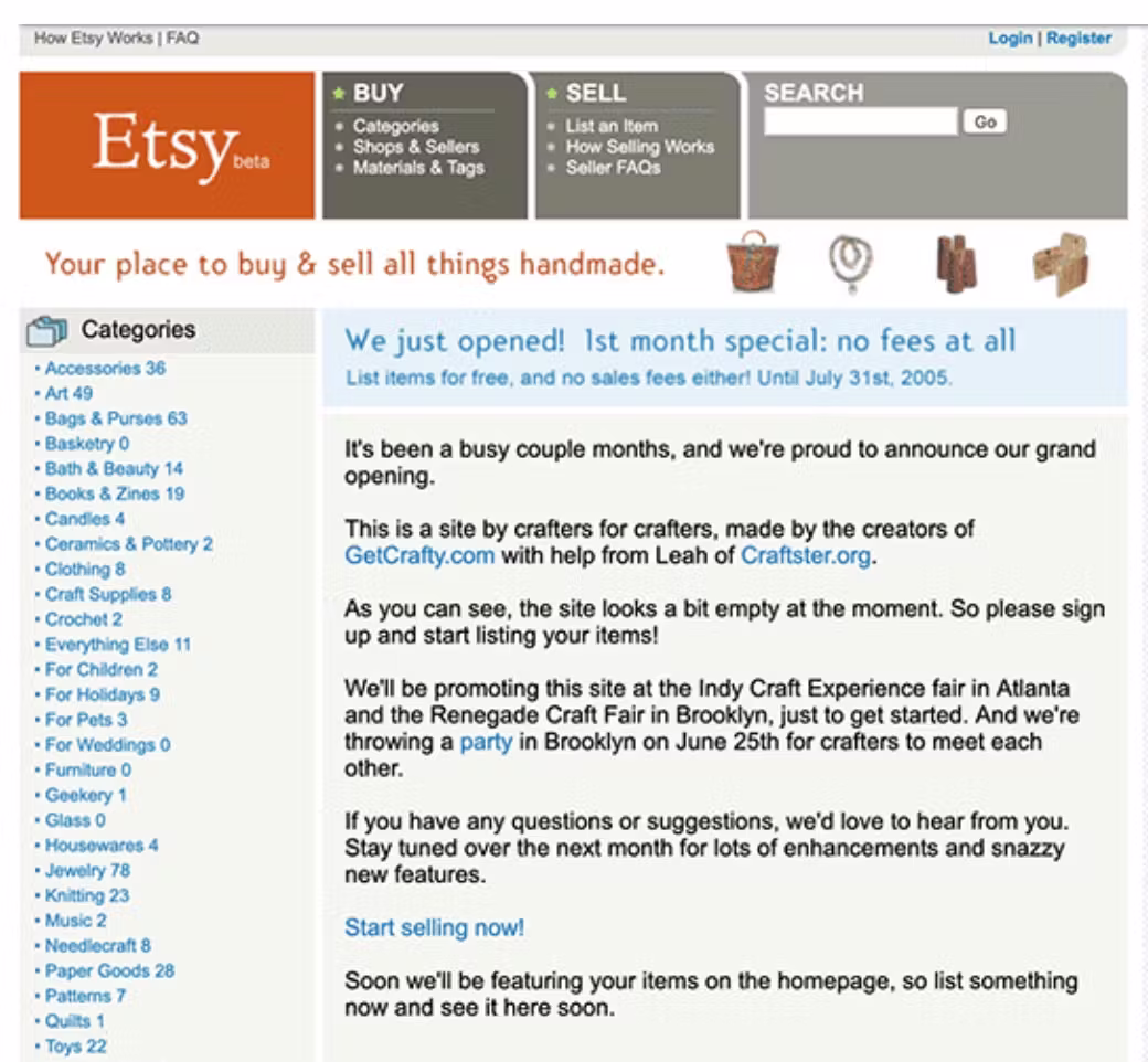 Etsy Growth – Craft Fair Recruitment & Handmade Marketplace Building Etsy's handmade goods marketplace
