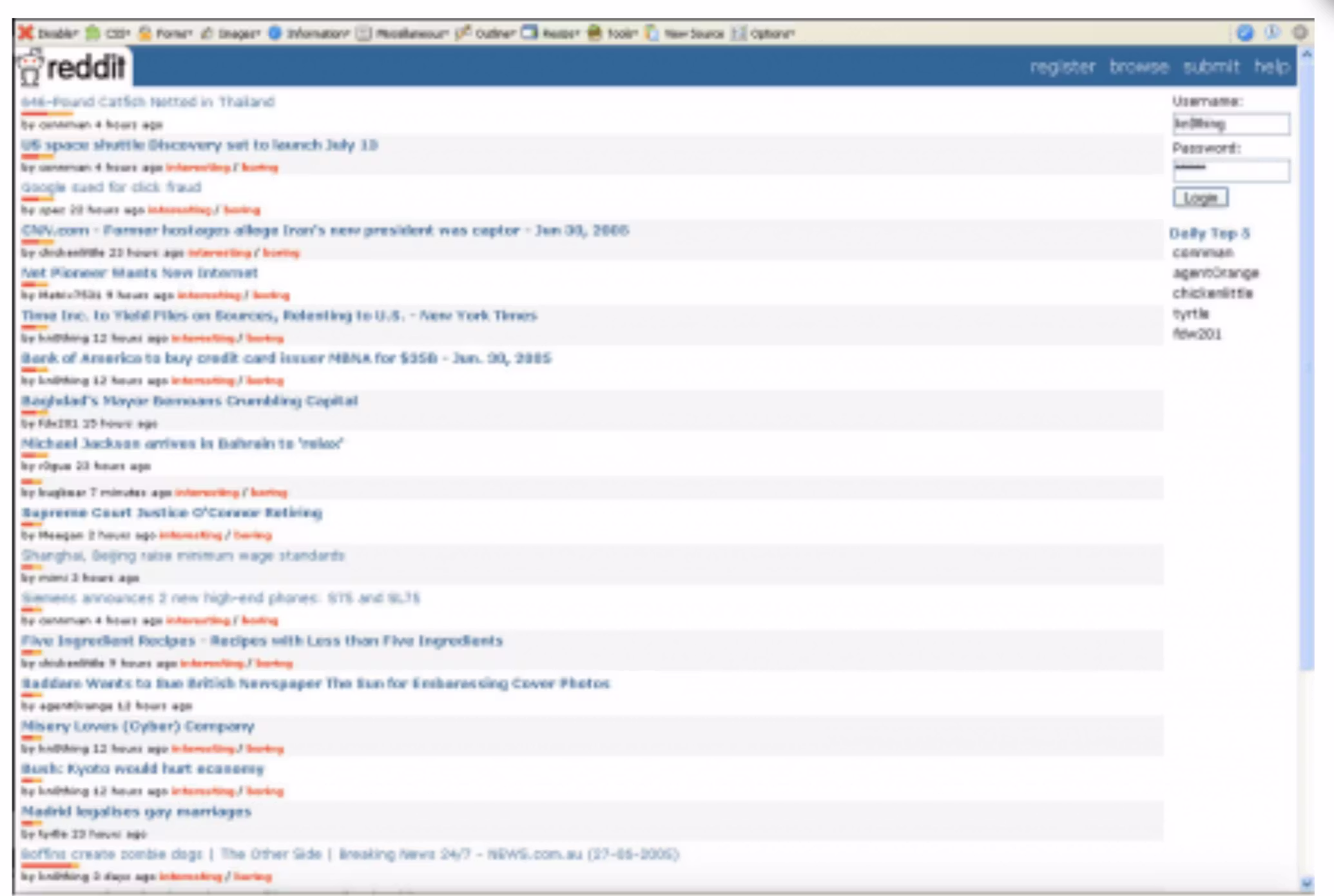 Reddit's community-driven link sharing platform