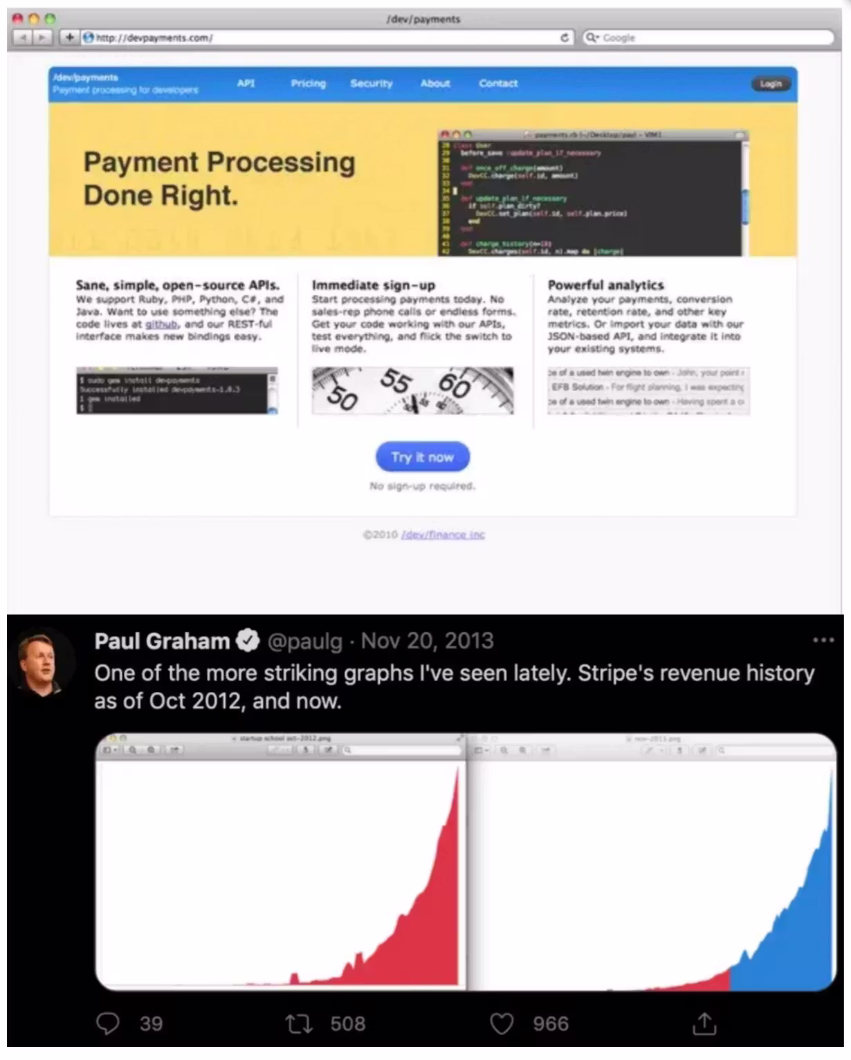 Stripe's developer-focused payment platform