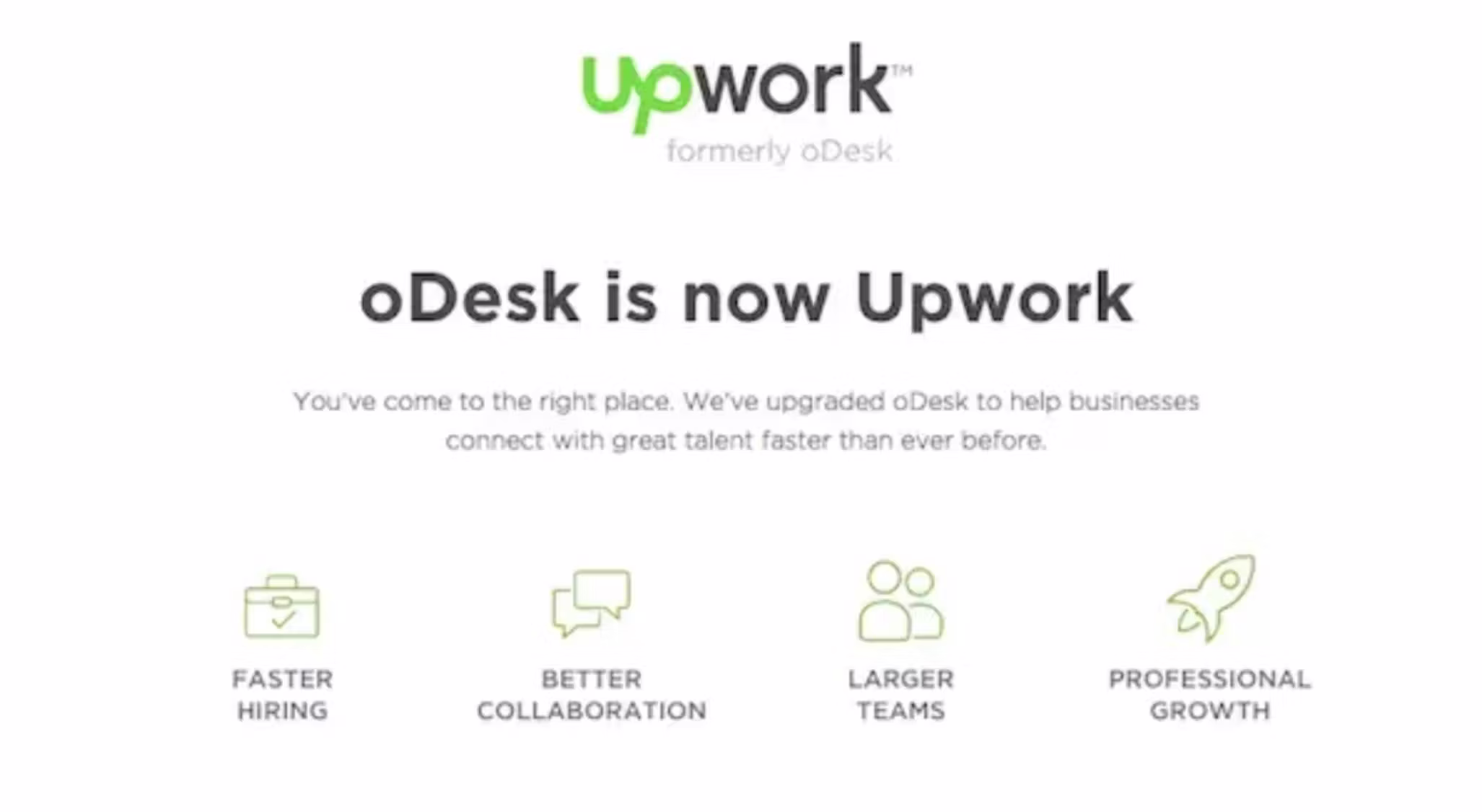 UpWork Origin – oDesk Solving the Marketplace Chicken-and-Egg Problem UpWork's freelancing marketplace